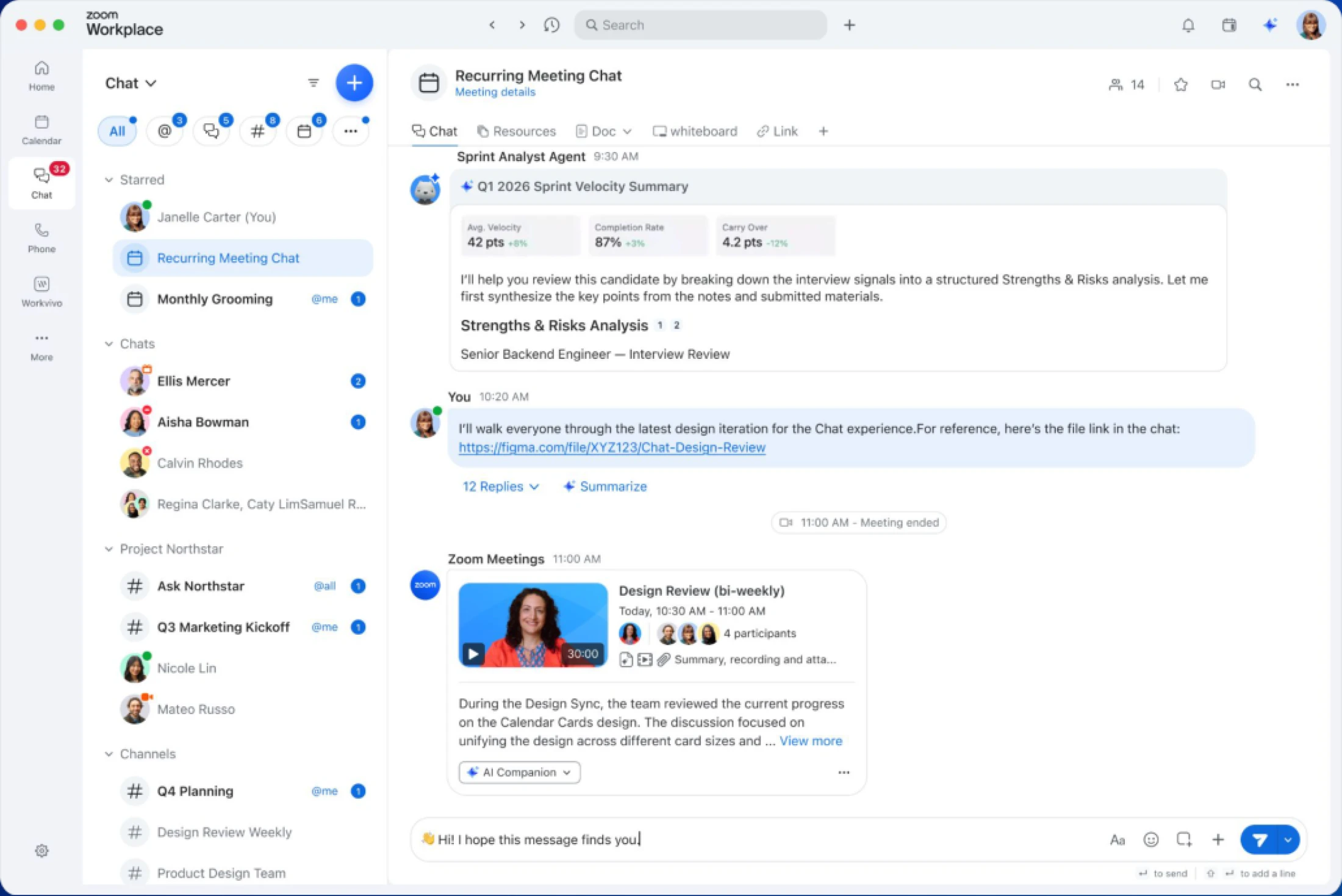 New Zoom Chat experience