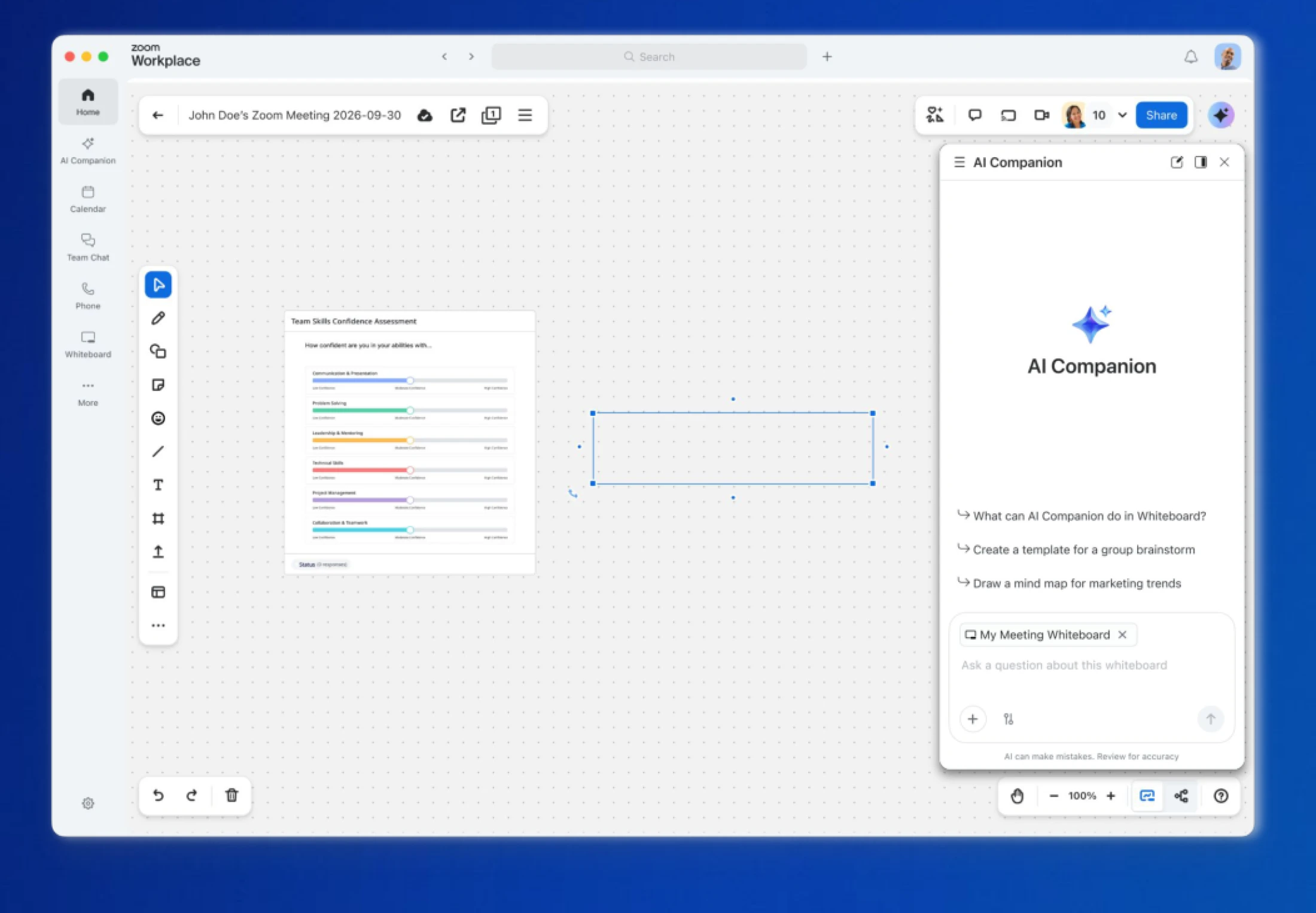 AI Companion Chat for Whiteboard
