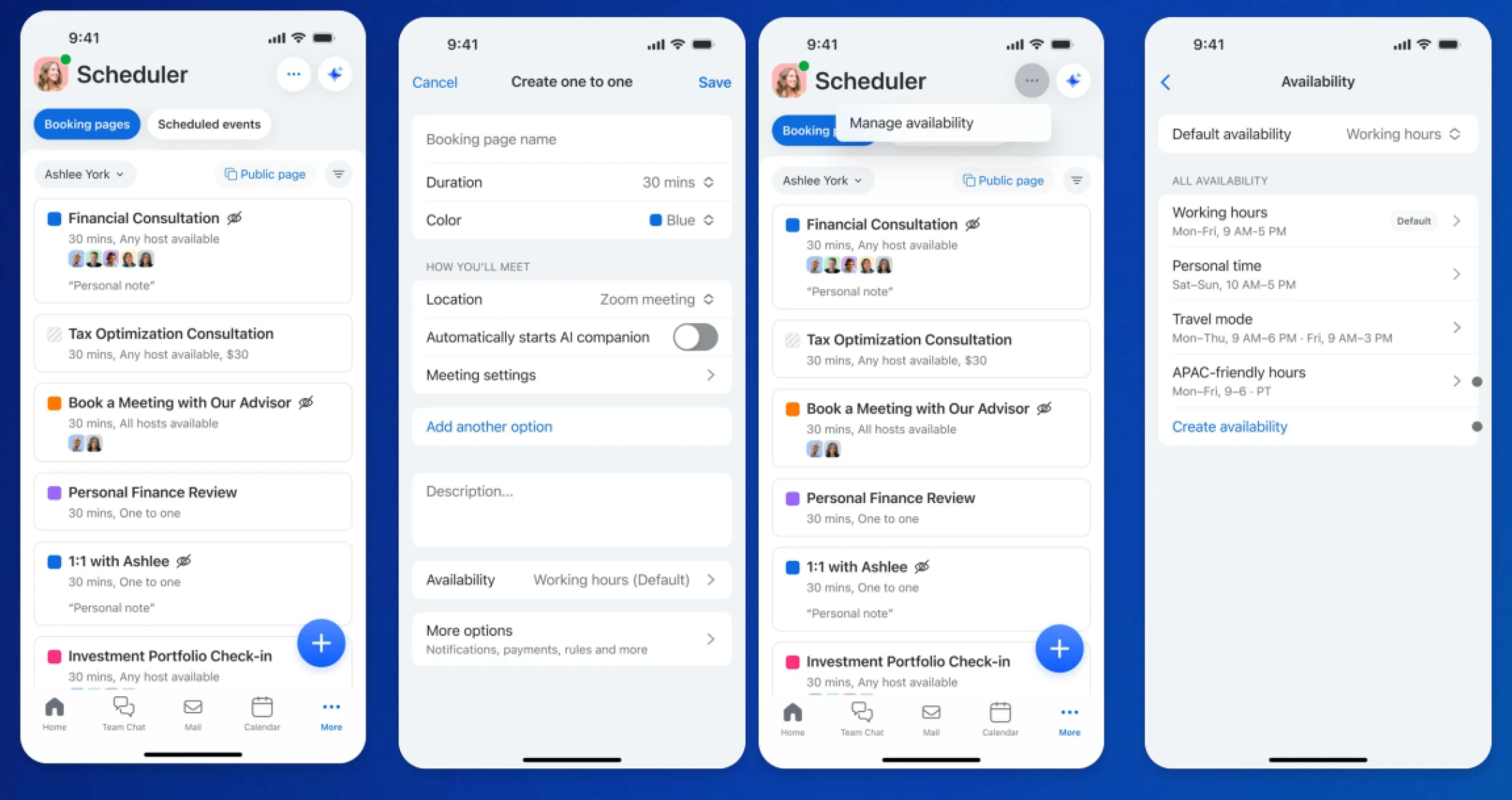 Scheduler mobile app updates