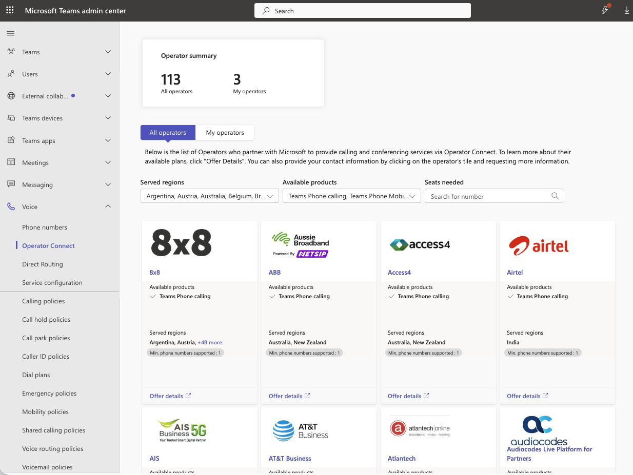 Zoom Operator Connect for Microsoft Teams