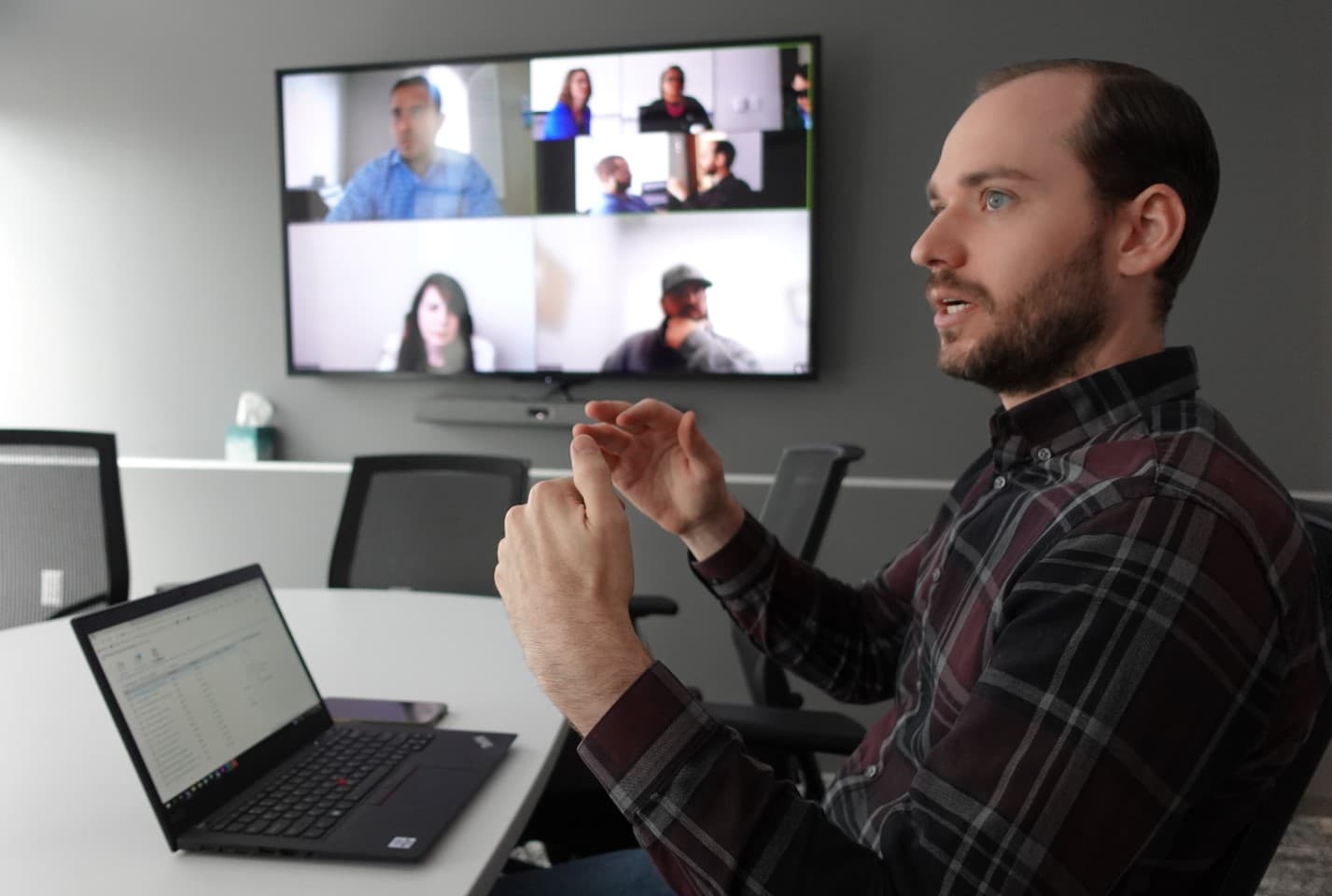 Image of a man presenting