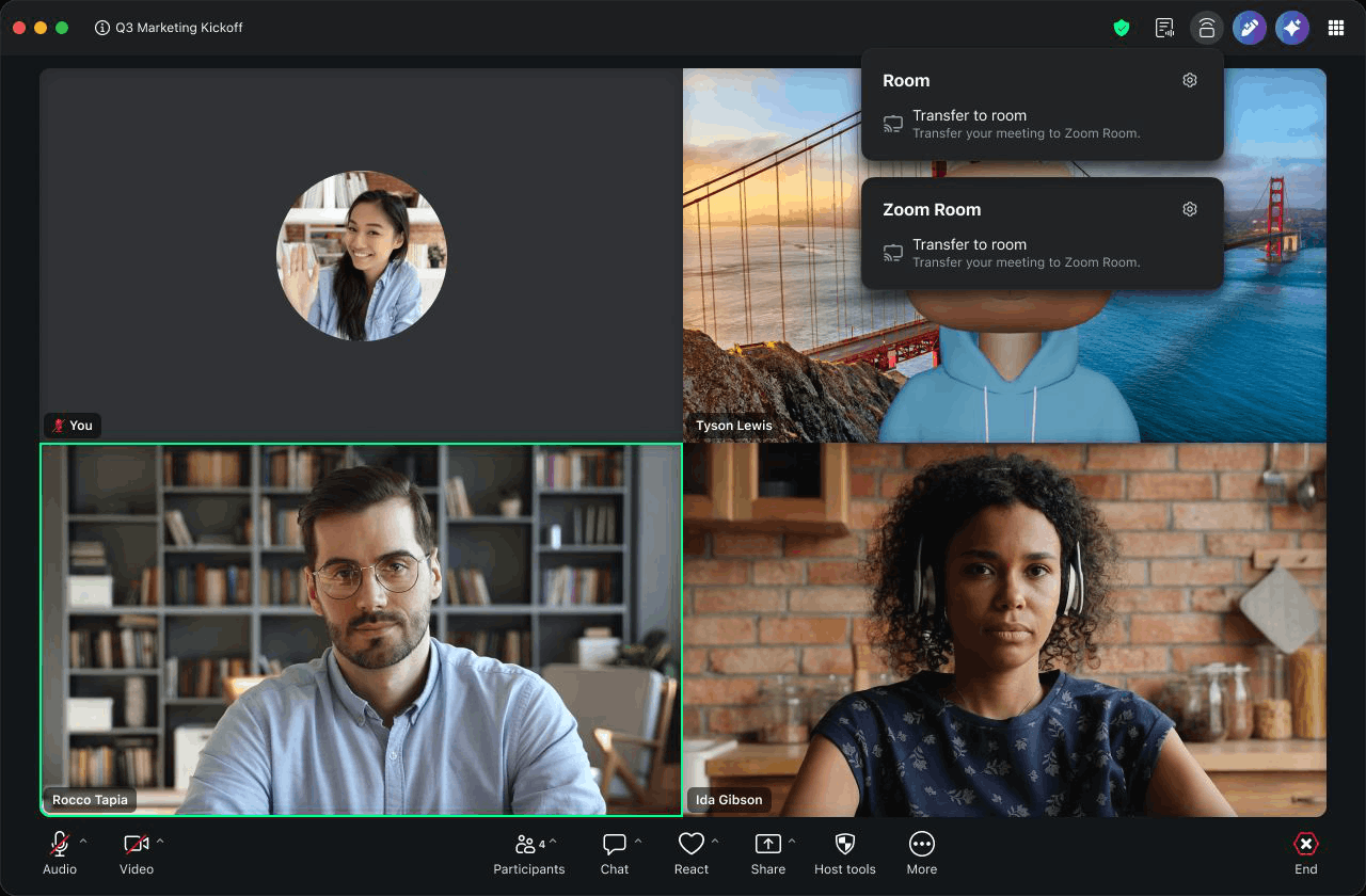 Mobile and Desktop Support for Zoom Rooms Companion Mode