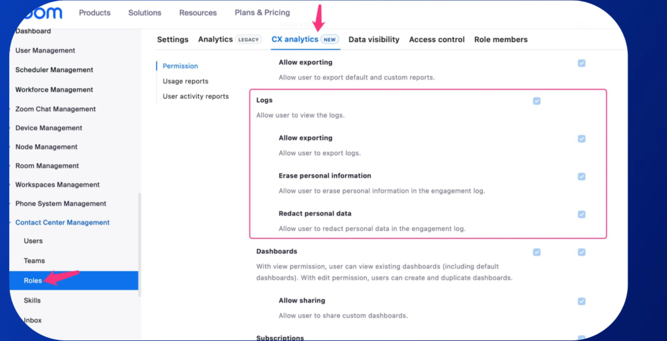 Granular Access Controls for CX Analytics Logs