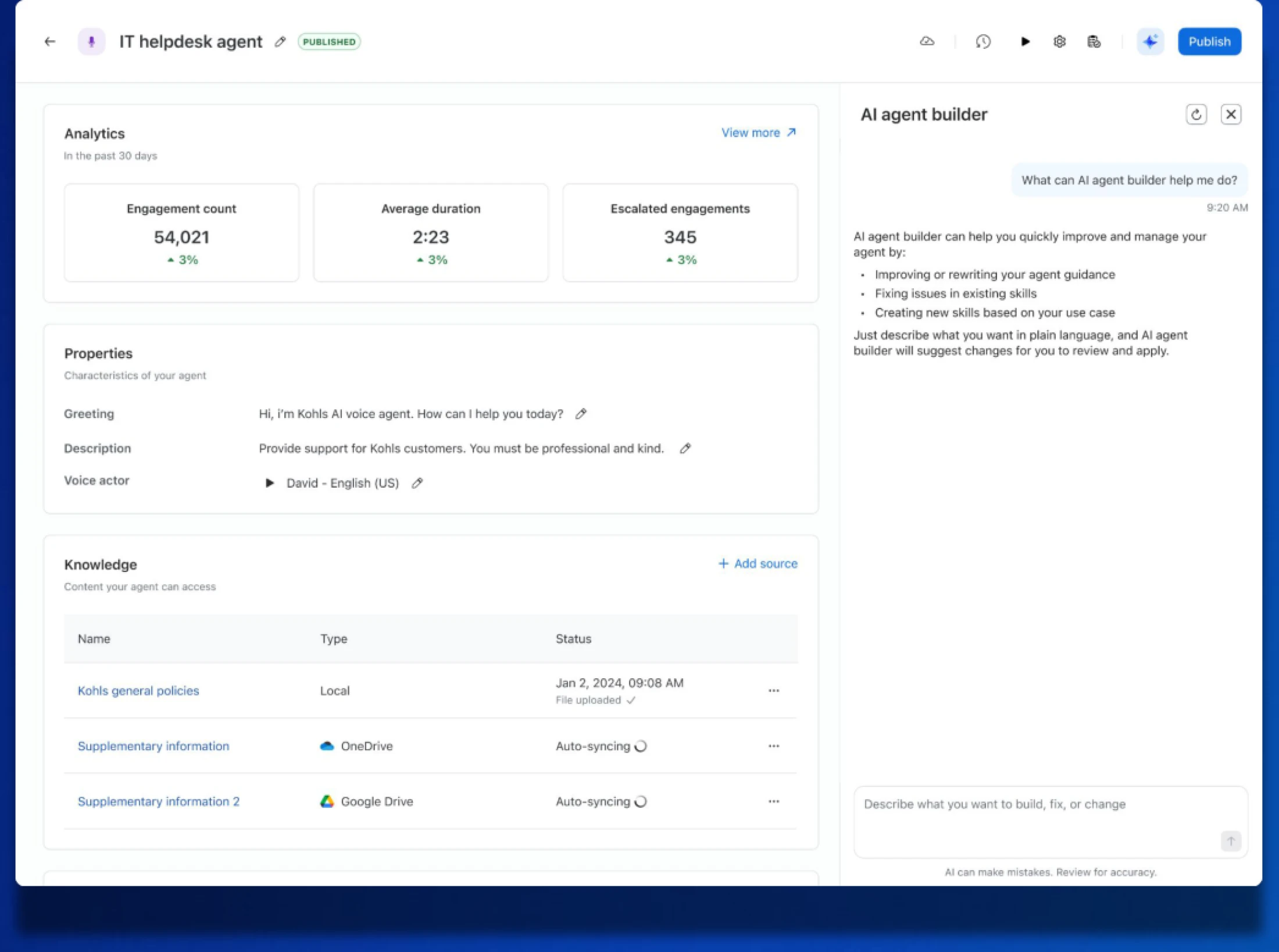 Zoom Virtual Agent: Agent Builder