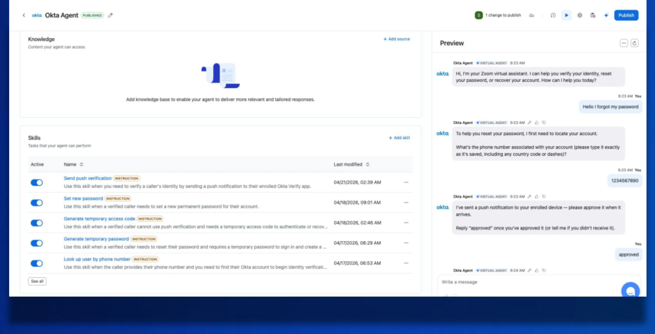 OKTA integration for ZVA