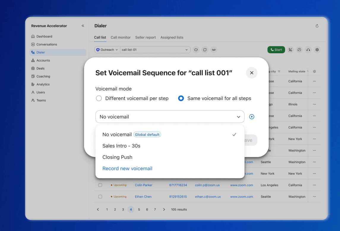 Auto Dialer: Voicemail Sequencer