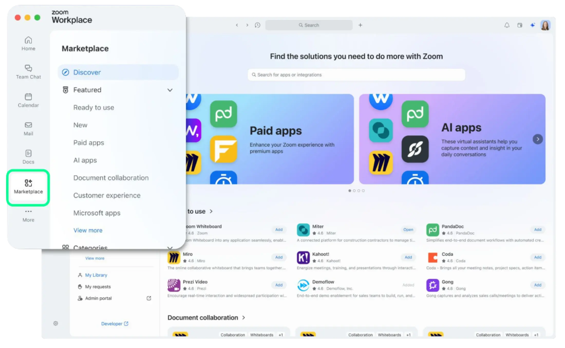 Zoom Marketplace Redesign