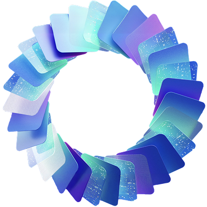 A circle of cards representing the many Zoom products, like Zoom Docs.