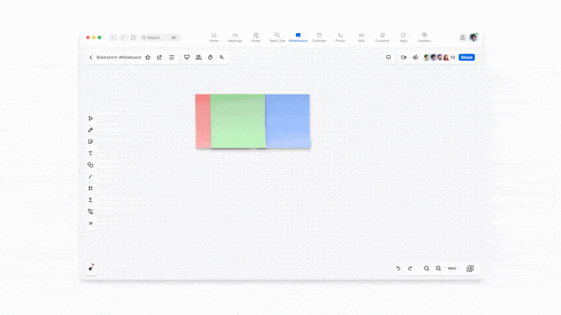 Nouveau ! Les fonctionnalités de tableau blanc d’AI Companion vous aident à générer et organiser les idées.