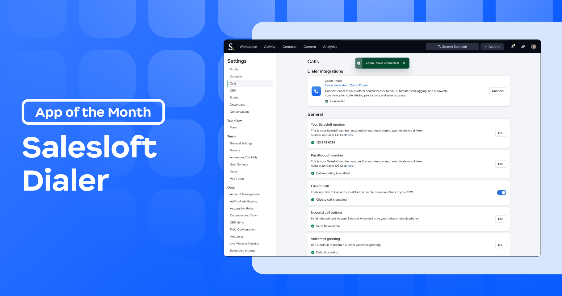 Vertriebsgespräche mit Zoom Phone in Salesloft optimieren