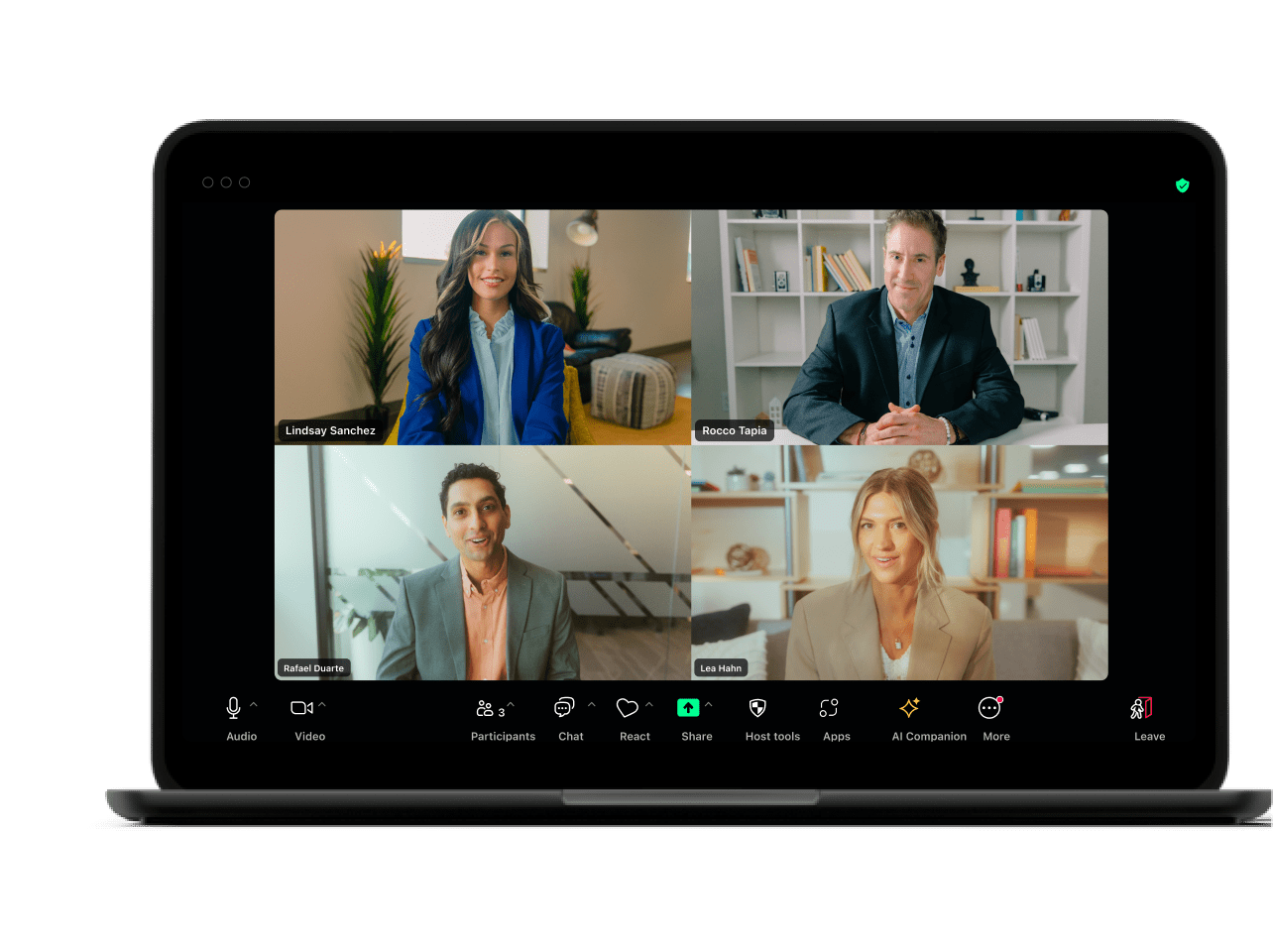 split screen virtual meeting