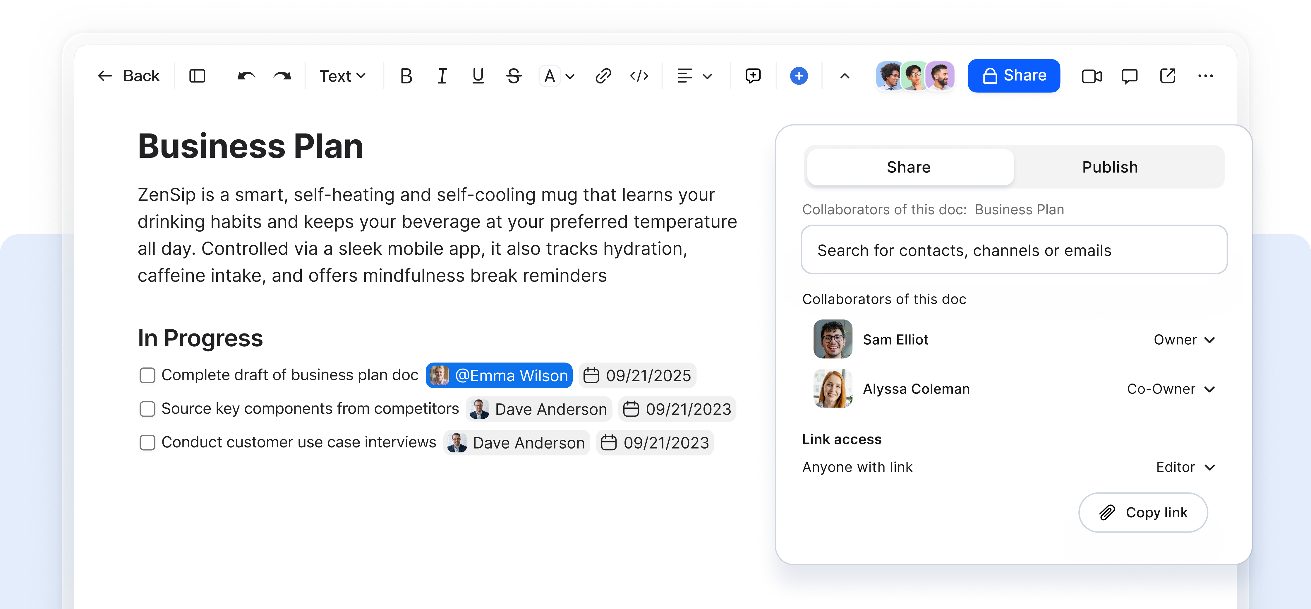 Collaborate on docs during meetings