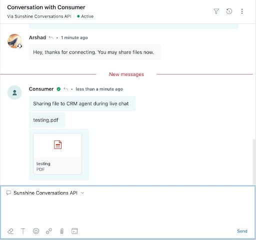 Zoom Virtual Agent: Attachment Support for Chat