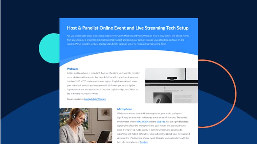 Best practices: Host & panelist tech setup