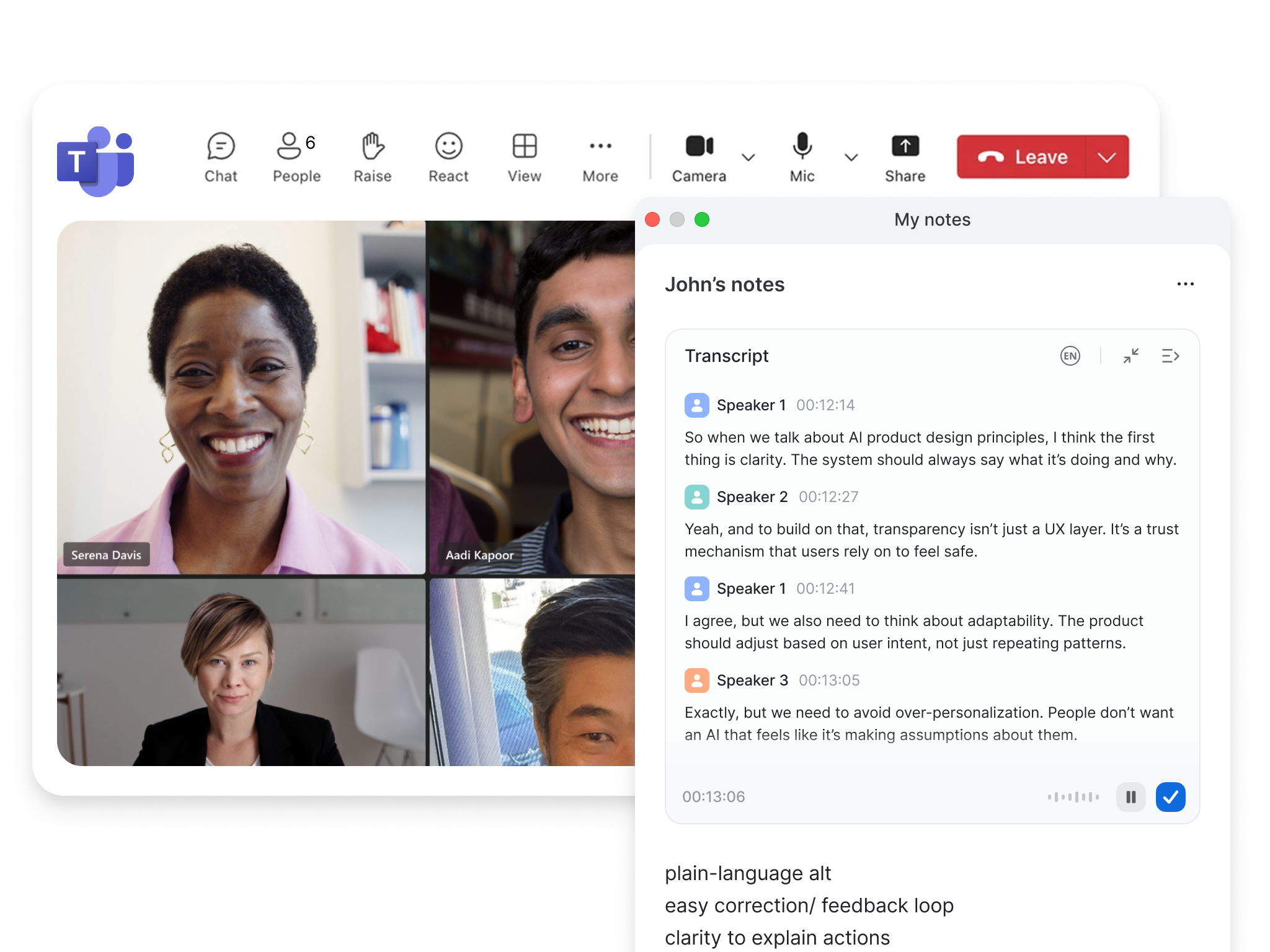 Capture conversation insights — anywhere you work