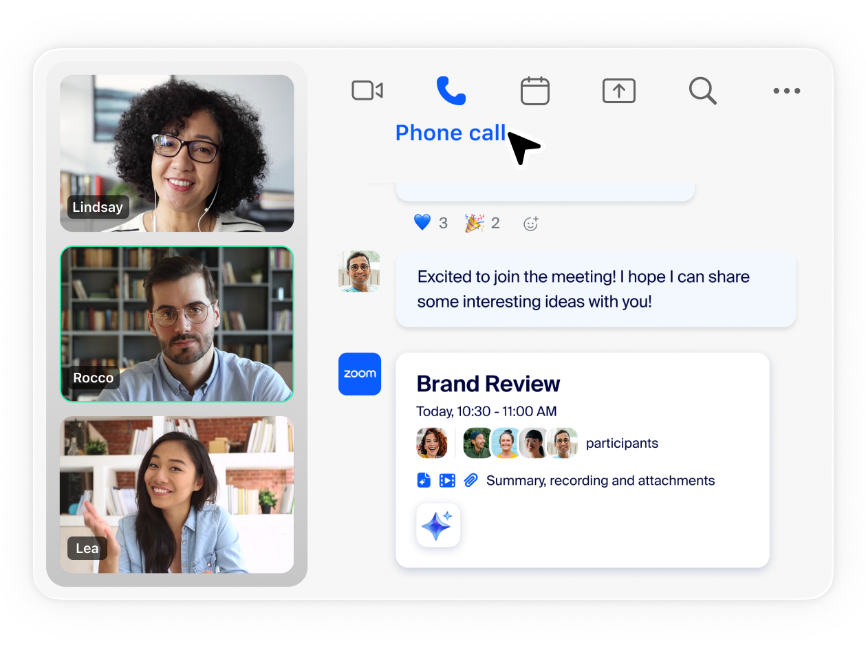 Collaborate without switching apps