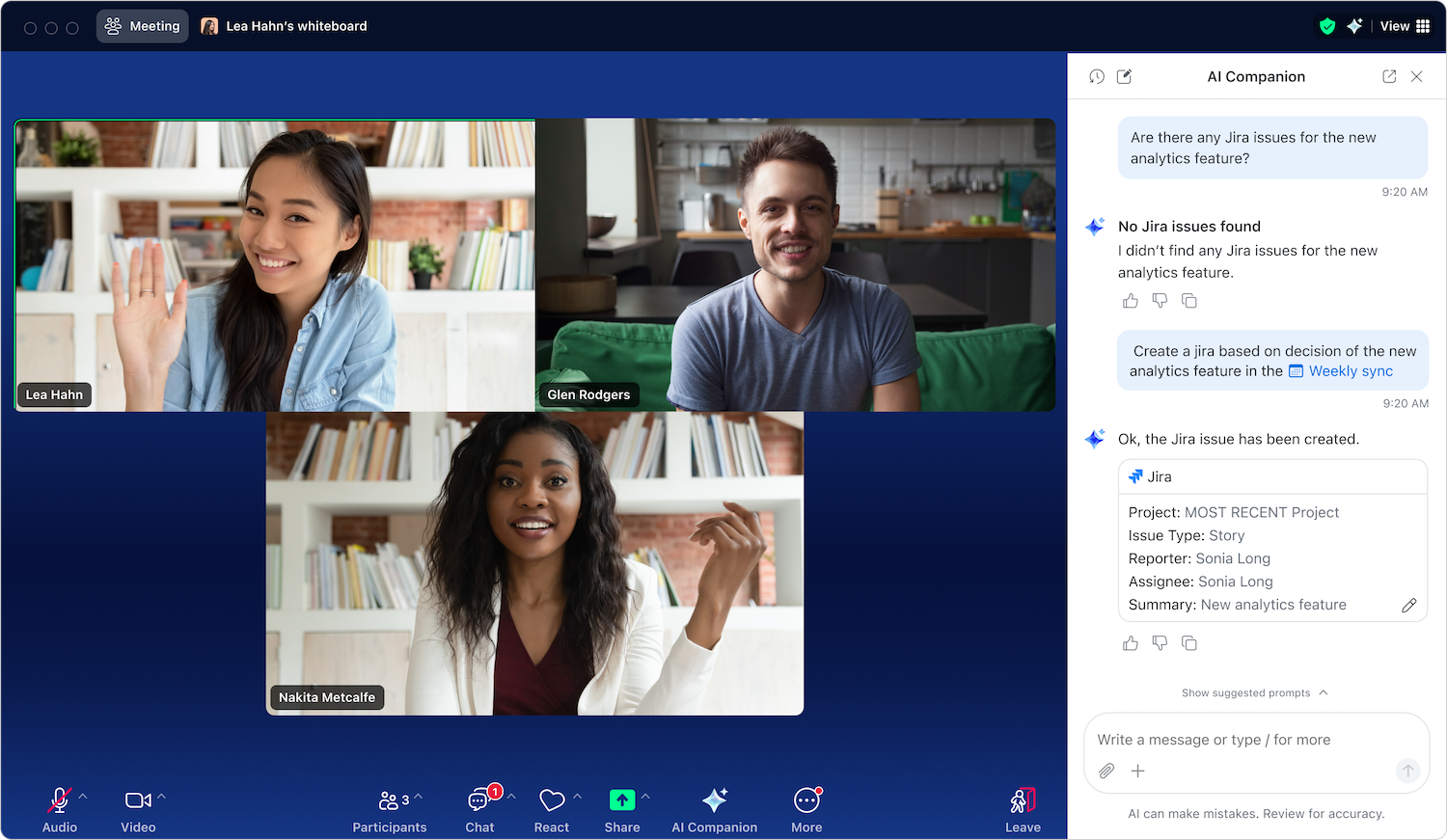 Connect AI Companion to third-party tools so you have the information you need at your fingertips.