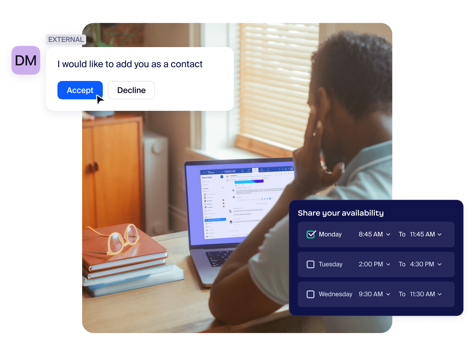 Collaborer facilement avec des contacts externes