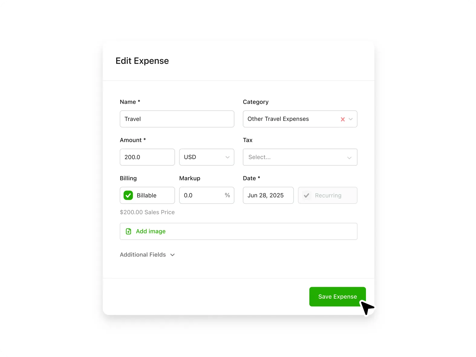 Expense tracking