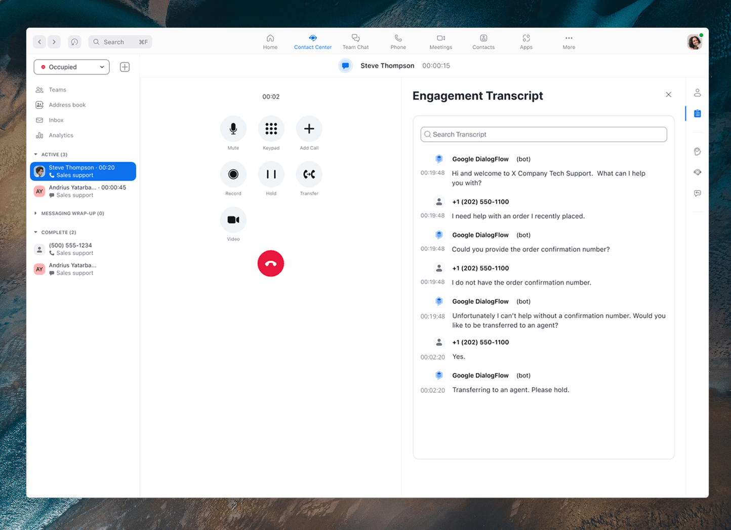 Google DialogFlow Bot Integration