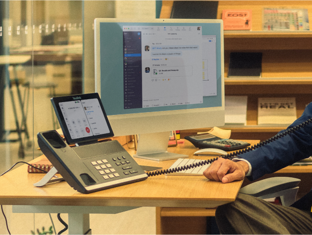 Person sitting at a desk