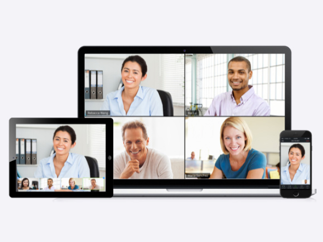 Reunião virtual em todos os dispositivos