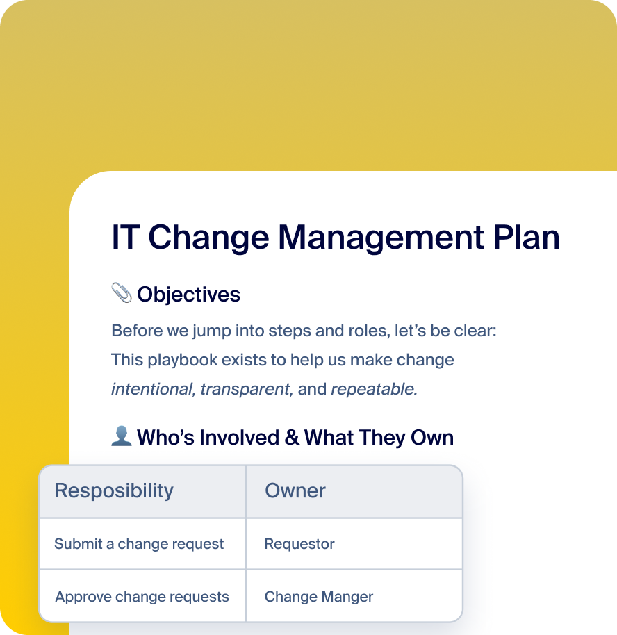 IT Change Management Plan