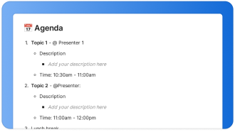 📆 Meeting Agenda