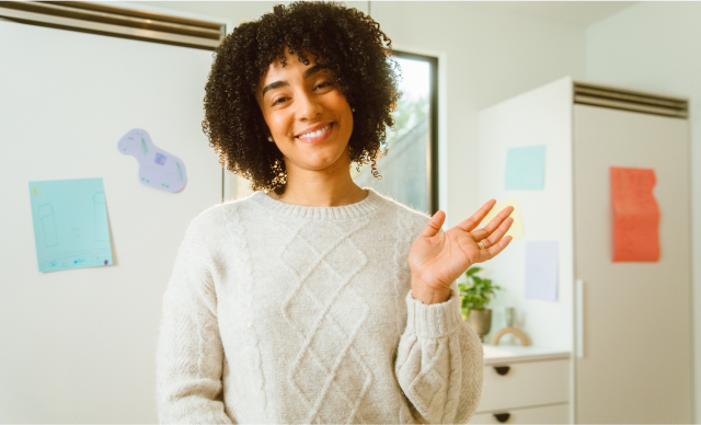 Woman smiling