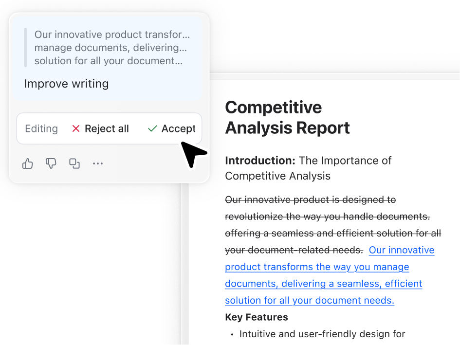 Improve work quality and speed with AI writing