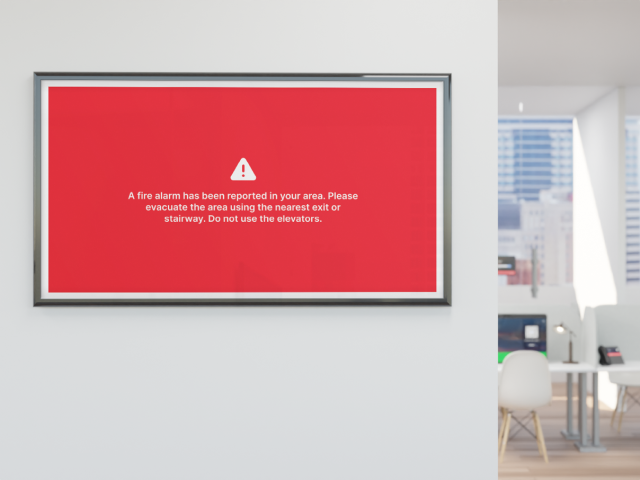 Warning screen