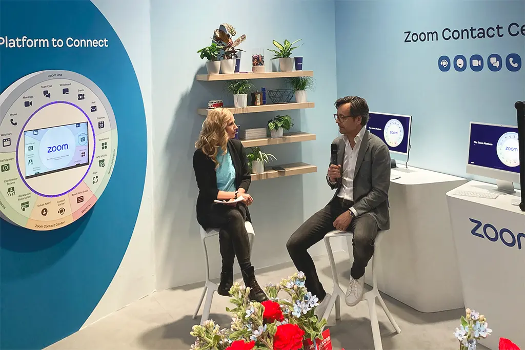 Interview am OMR-Stand