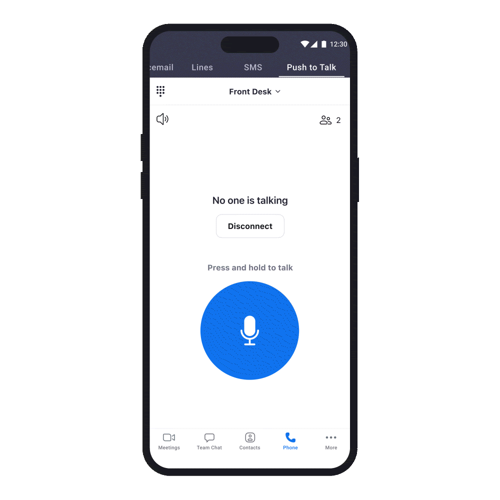 Zoom Phone Push to Talk 