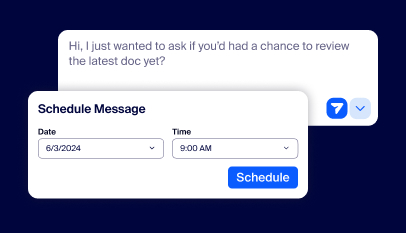 Schedule messages