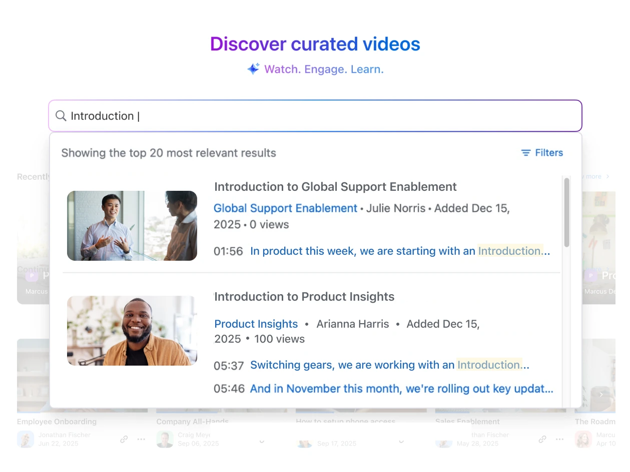 Recherchez dans votre bibliothèque vidéo en quelques secondes