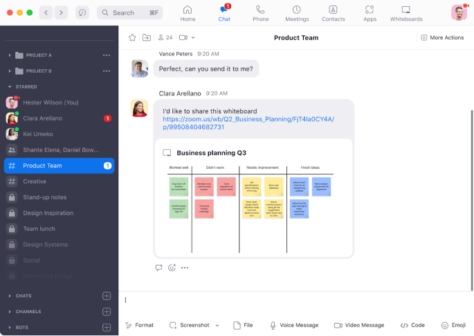 Team Chat 屏幕截图