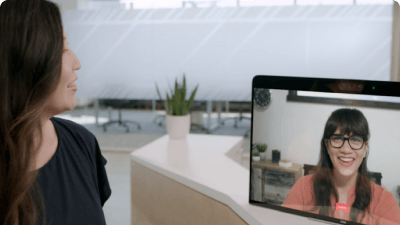 Pessoas em uma chamada de vídeo