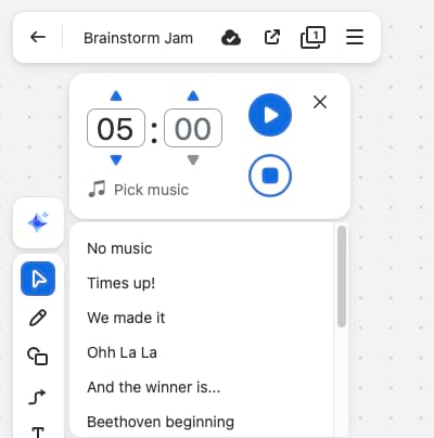 Music Timer and Voting Sessions in Whiteboard