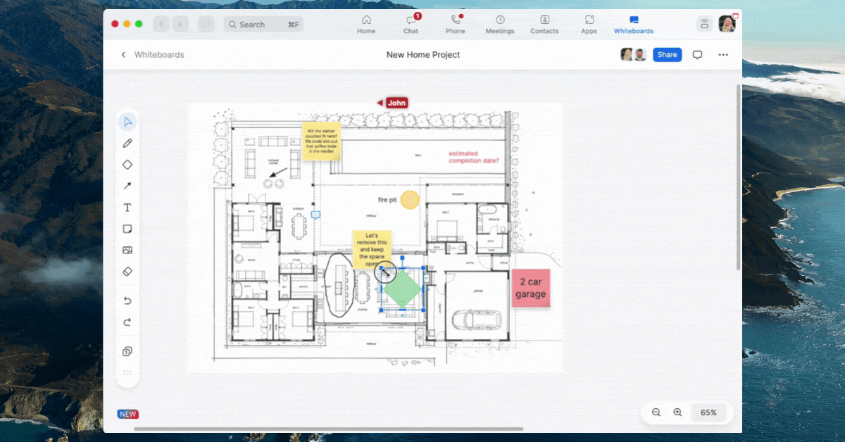 Planning with Zoom Whiteboard