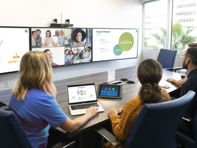 People working at a desk