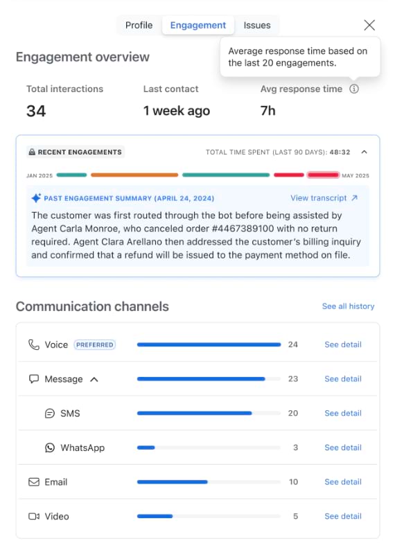 Customer Profiles in Address Book