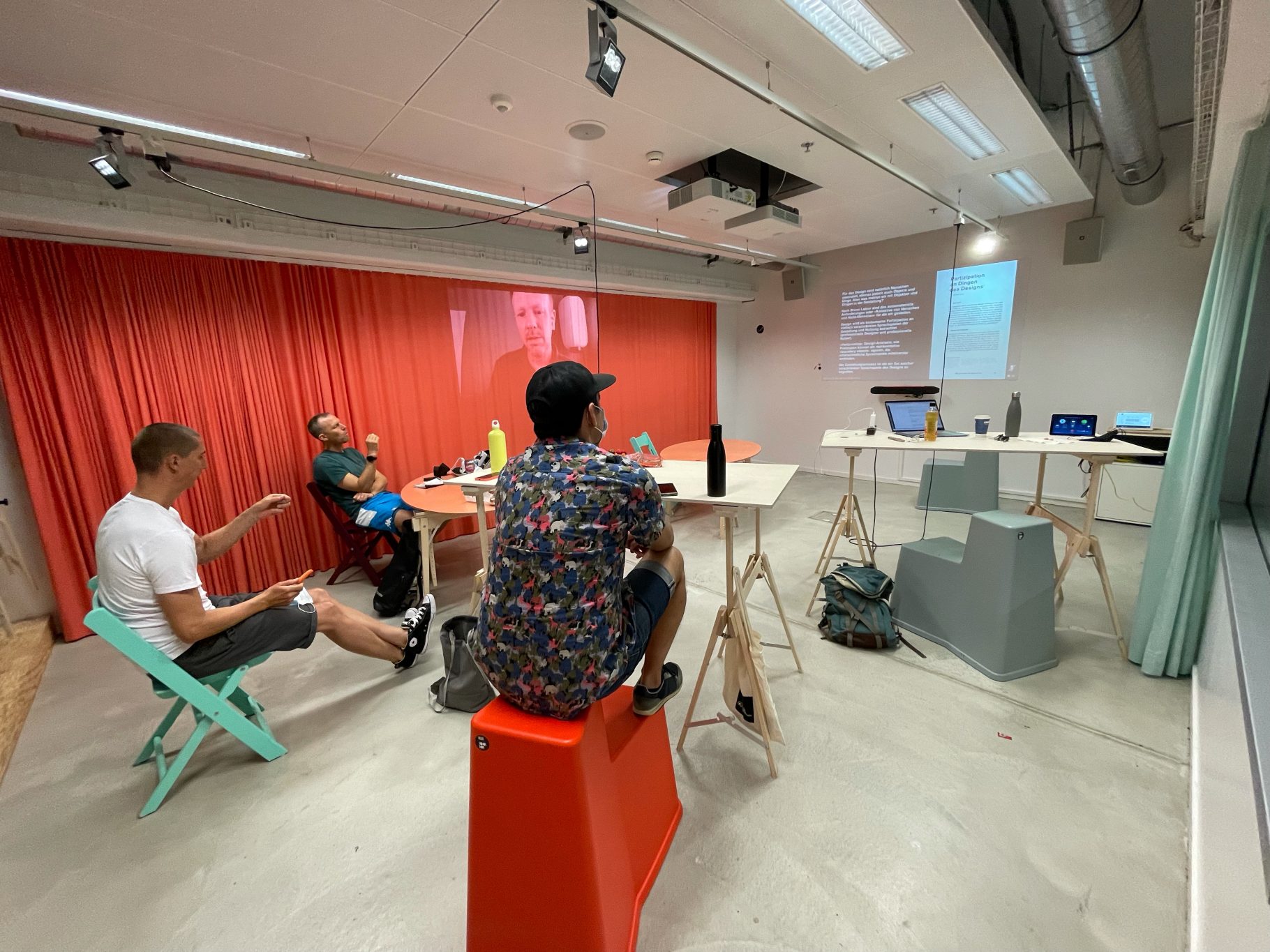 social distanced creative meeting