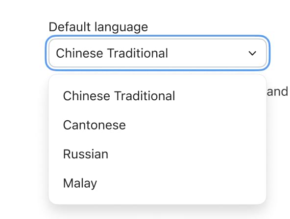 New Language Support