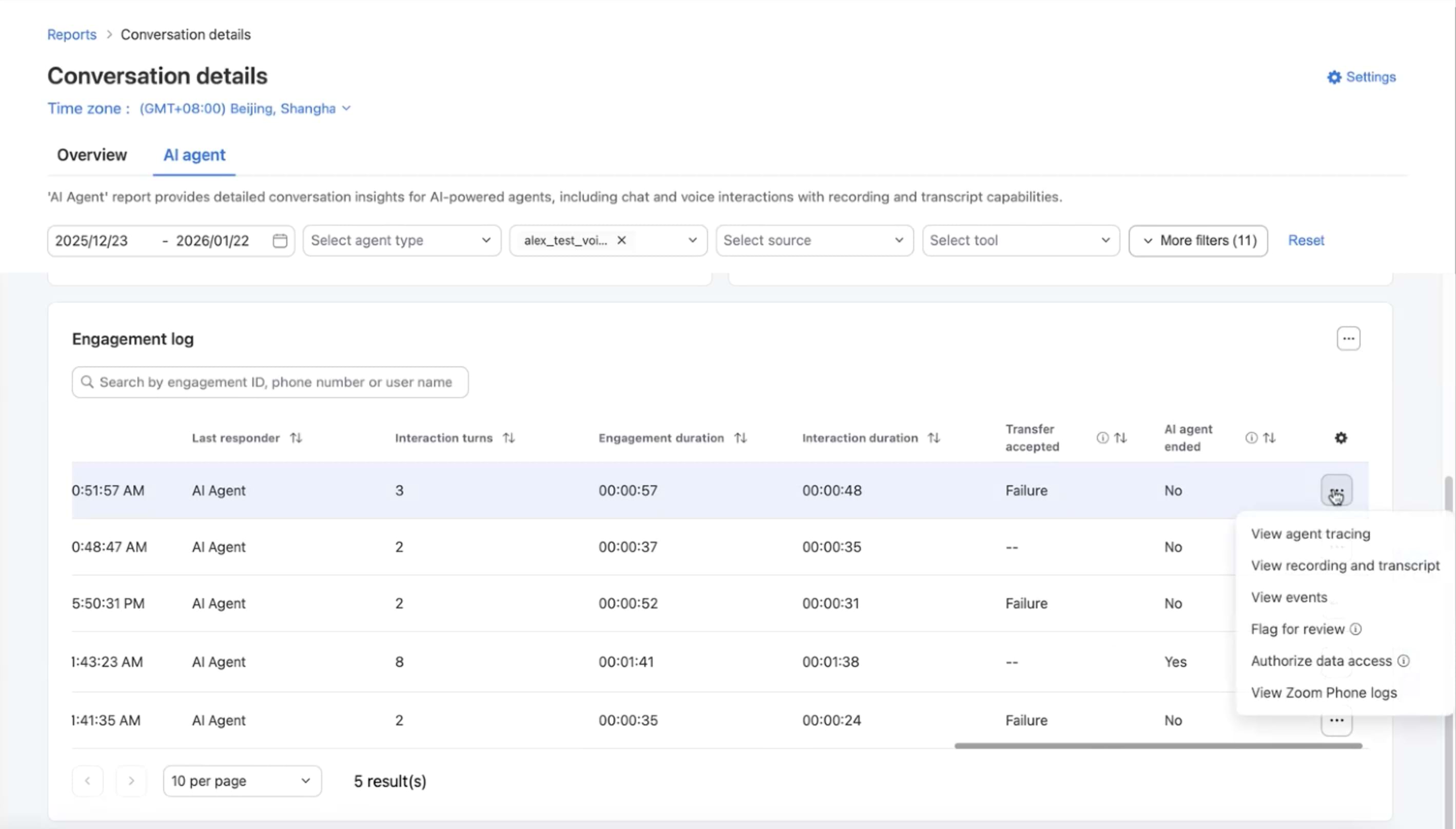 ZVA Voice Call Recording