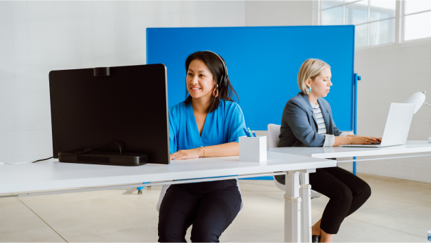 two women working at desk