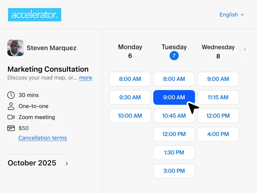 Add booking options to your website