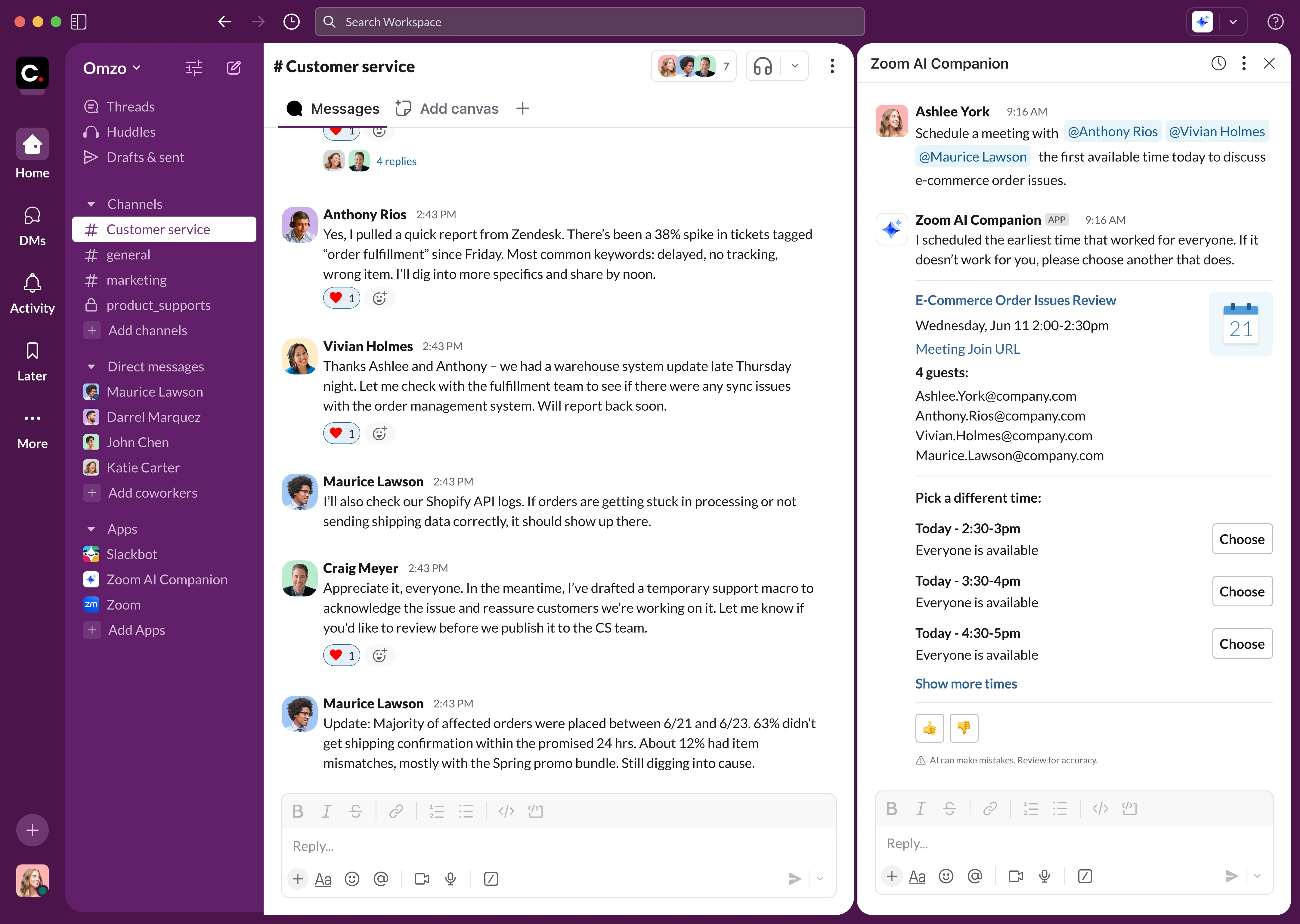 AI Companion in Slack