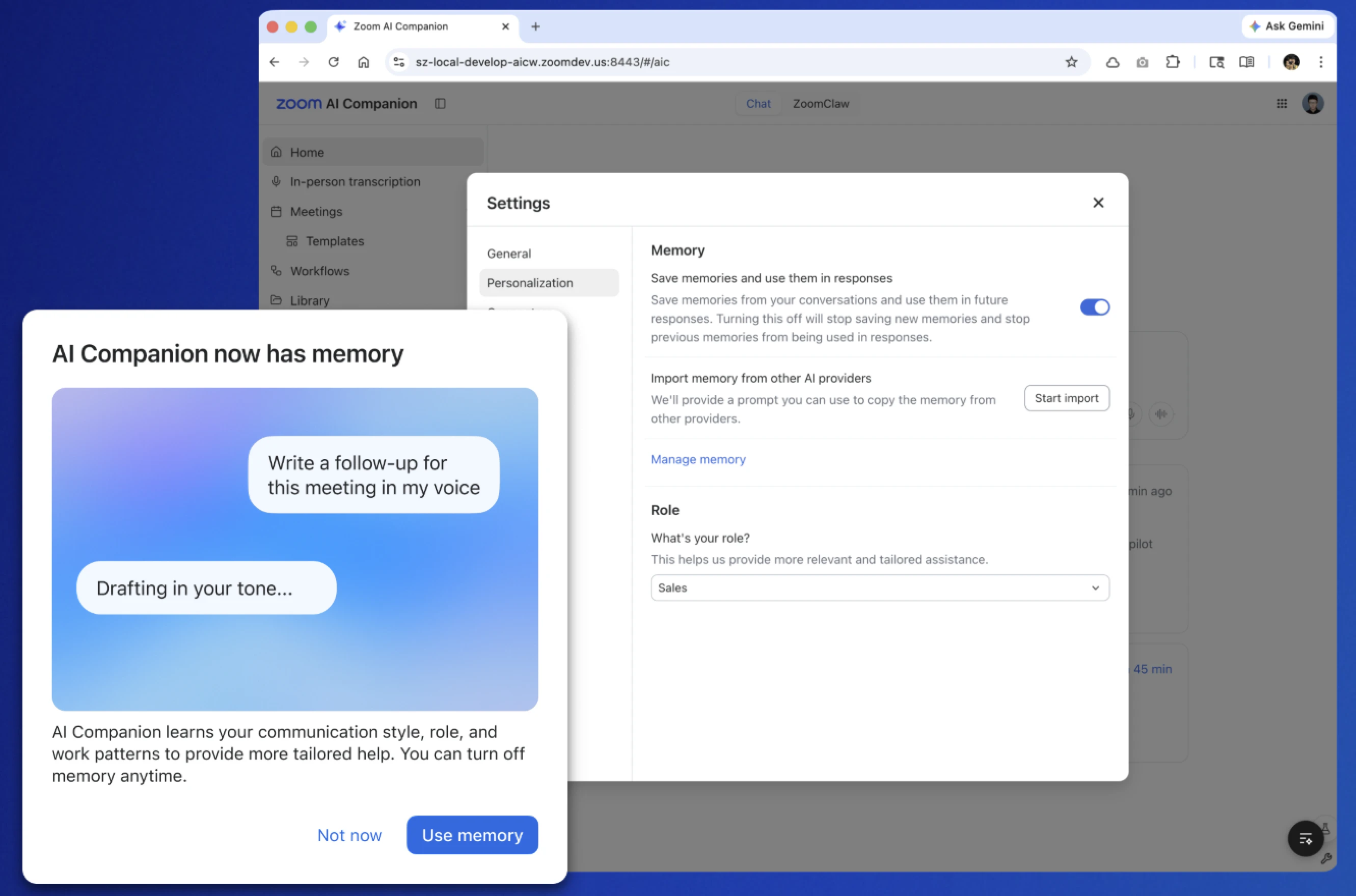 Memory Improvements