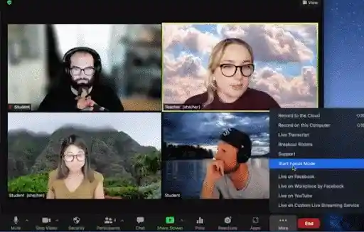 Новые возможности от Zoom: режим фокусирования, ограничение демонстрации экрана и простой перенос конференций