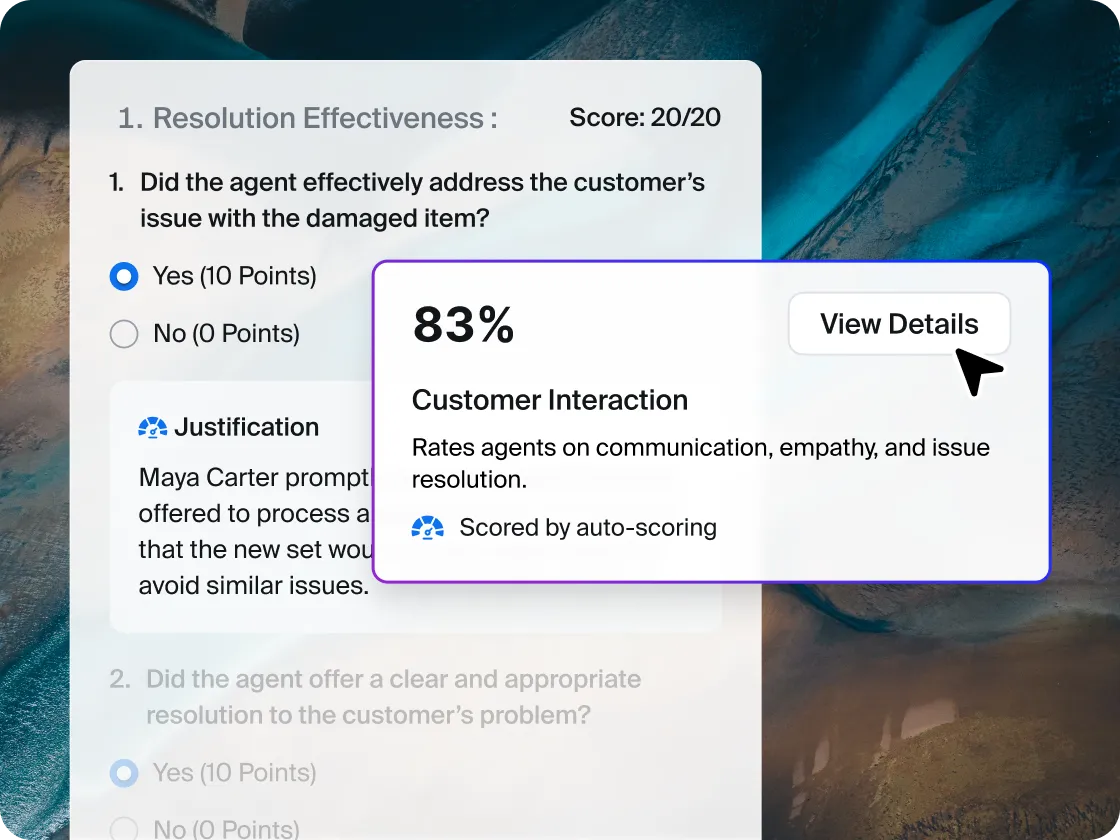 Automated evaluations